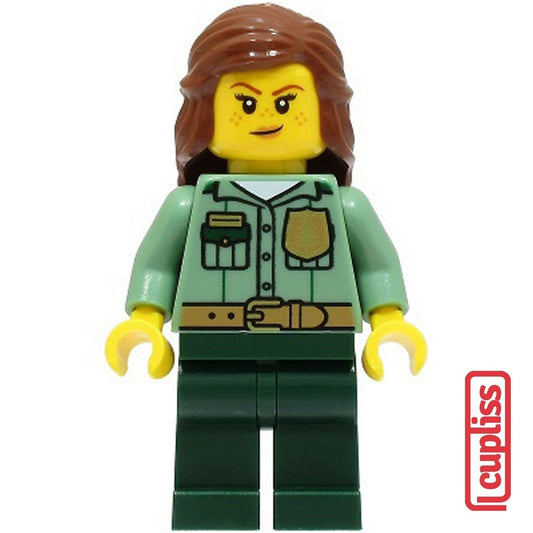 PART OUT LEGO CTY1528 City Park Ranger Female Minifigure Figure