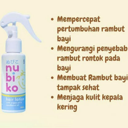 Nubiko Hair Lotion 100ml Argan Oil  Candlenut Rosemary Rambut Bayi 100 ml