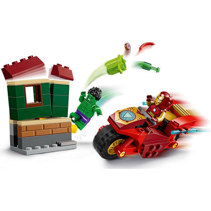 LEGO Superheroes 76287 Iron Man with Bike and The Hulk