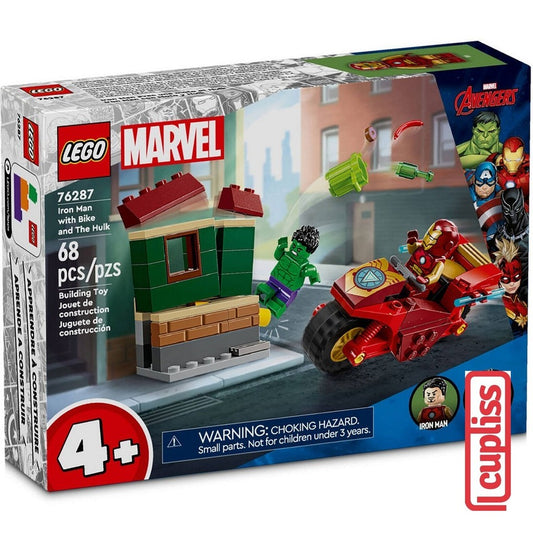 LEGO Superheroes 76287 Iron Man with Bike and The Hulk