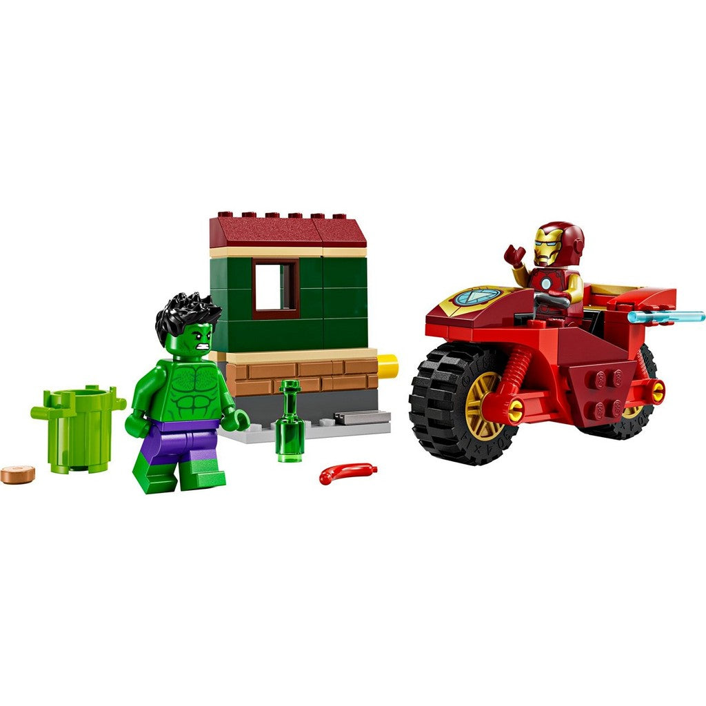 LEGO Superheroes 76287 Iron Man with Bike and The Hulk