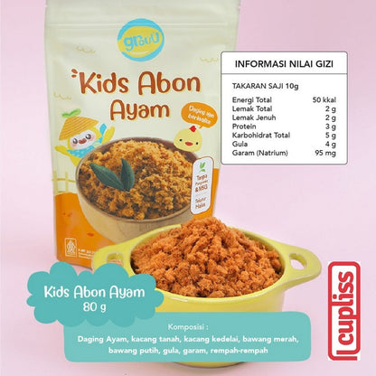 GROUU Kids Abon Ayam Sapi Snack Cemilan Anak MPASI 12+