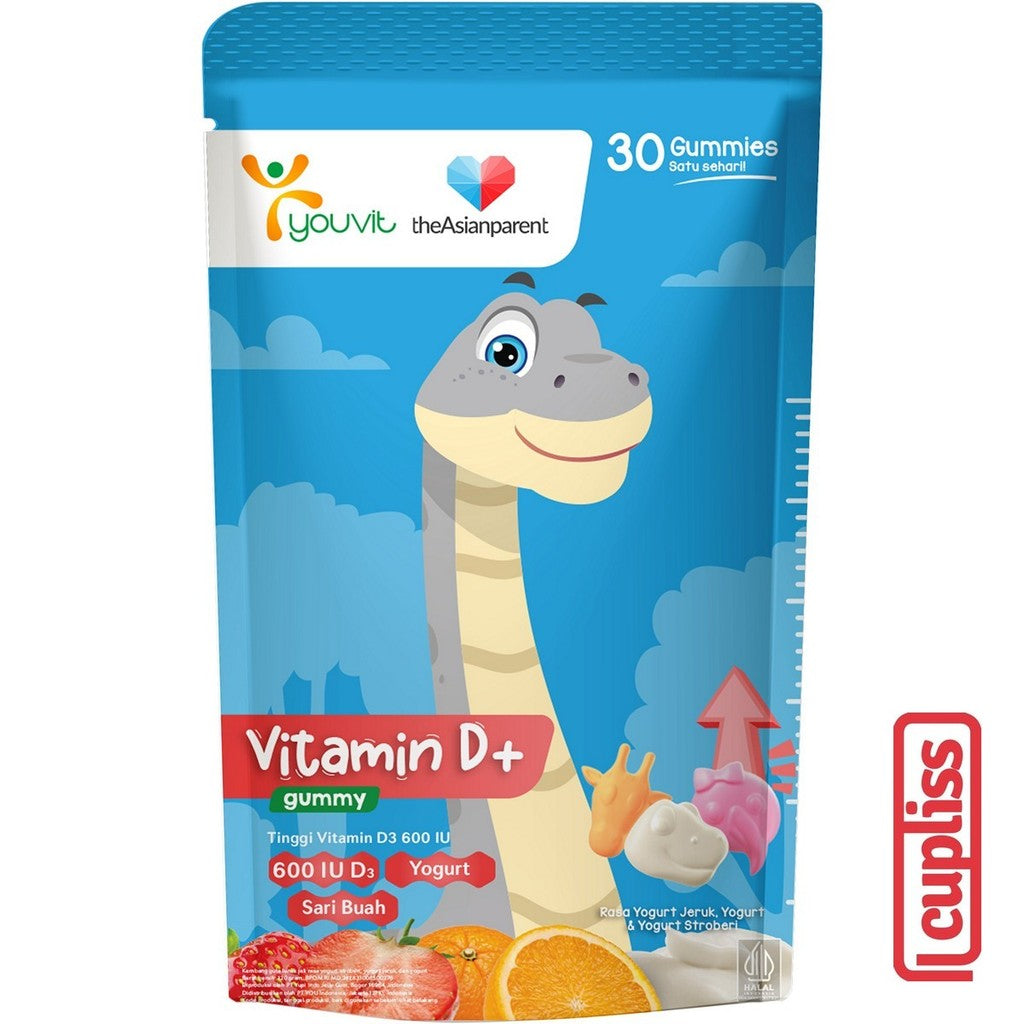 YOUVIT Multivitamin Gummy Vitamin D3 600IU Anak 30 D Days Ekstrak Sari Buah Yogurt