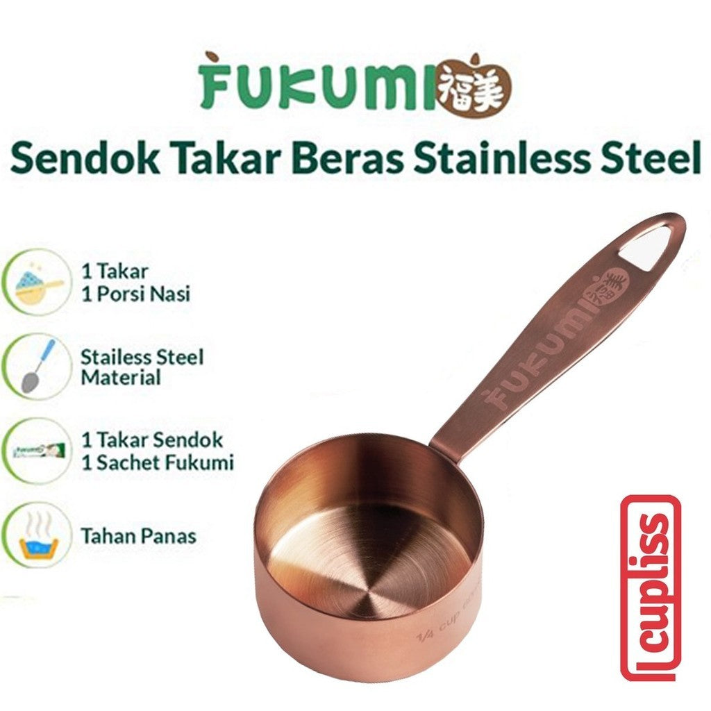 FUKUMI Spoon Sendok Takar Original Emboss Tahan Anti Panas Stainless Steel