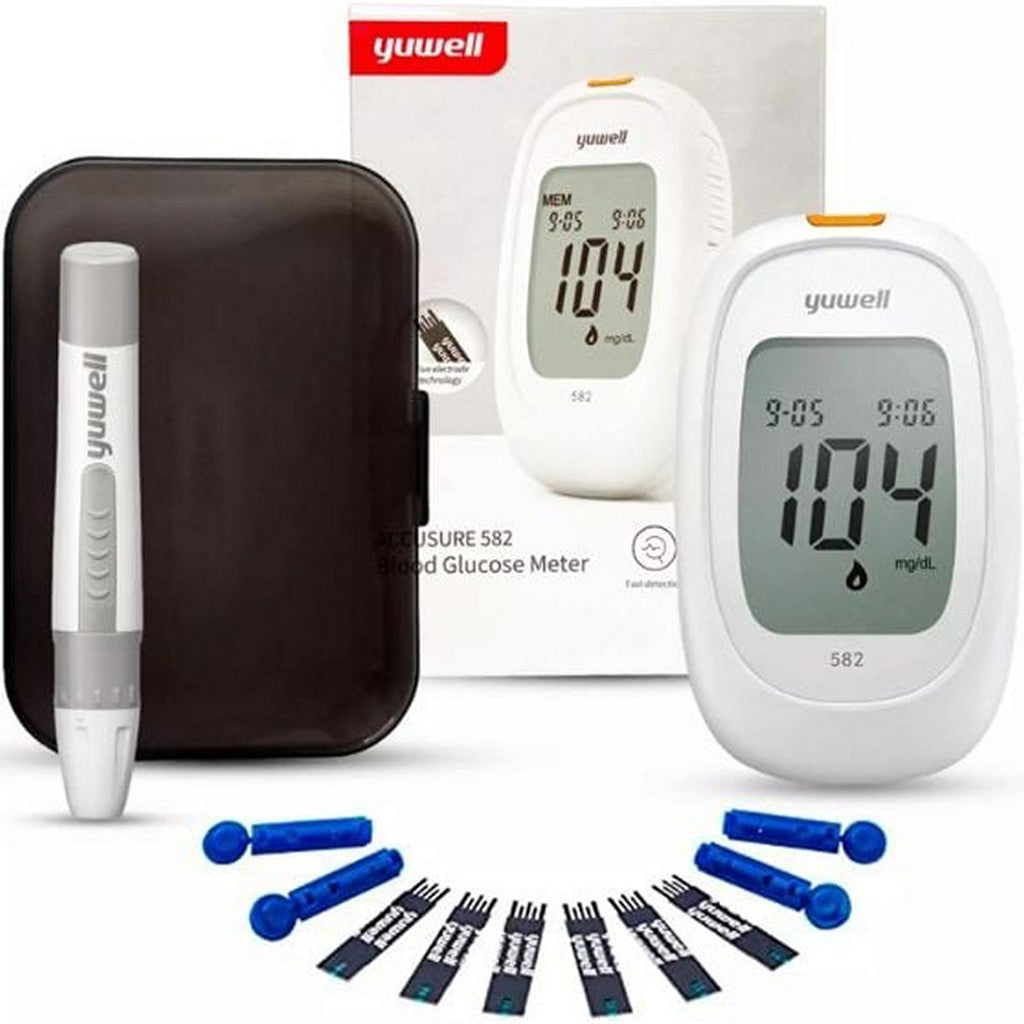FUKUMI Yuwell Accusure 582 Blood Glucose Meter Gluco Alat Test Gula Darah Diabetes Tes Sugar Monitor
