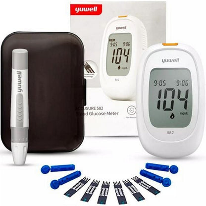 FUKUMI Yuwell Accusure 582 Blood Glucose Meter Gluco Alat Test Gula Darah Diabetes Tes Sugar Monitor