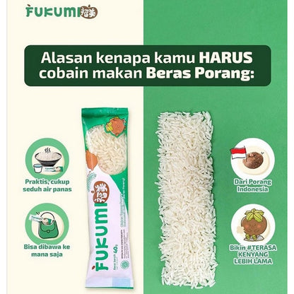 FUKUMI Beras Porang Shirataki Konjac Rice Pouch 1kg MPASI Instant Anak Sehat Praktis Diet