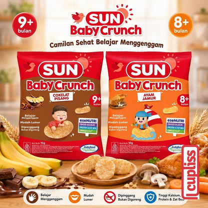 SUN Baby Crunch 10gr Snack Bayi Anak Cemilan MPASI 8m+