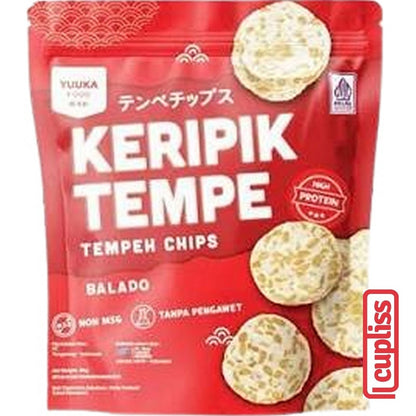 Yuuka Food Keripik Tempe 50g Tempeh Chips Snack Camilan Anak Renyah