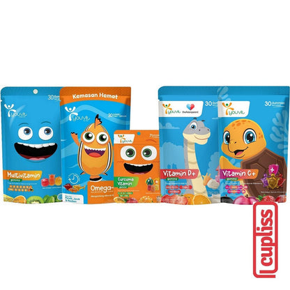 Youvit Vitamin C+ Gummy C 30 Days Booster Imunitas Anak 100% AKG D Omega Multivitamin Hari