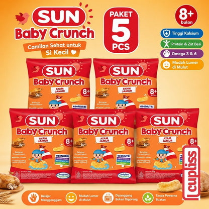 SUN Baby Crunch 10gr Snack Bayi Anak Cemilan MPASI 8m+