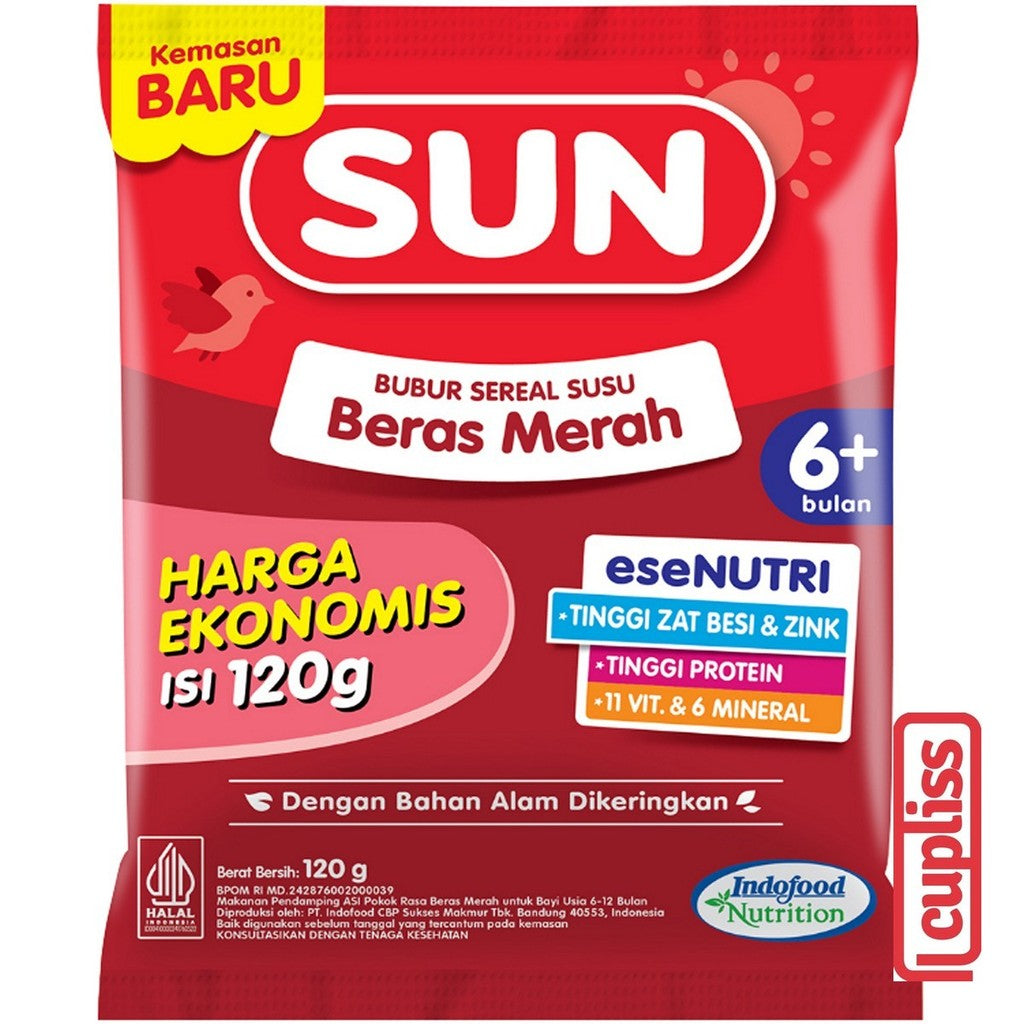 Sachet Ekonomis - SUN Susu Sereal Bayi 120gr Baby Cereal MPASI Bubur Susu Porridge 6m+