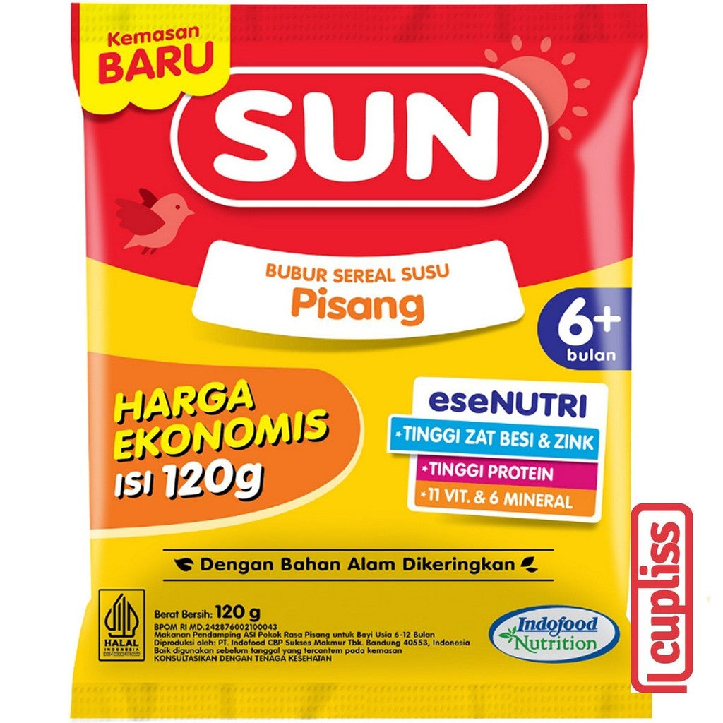 Sachet Ekonomis - SUN Susu Sereal Bayi 120gr Baby Cereal MPASI Bubur Susu Porridge 6m+
