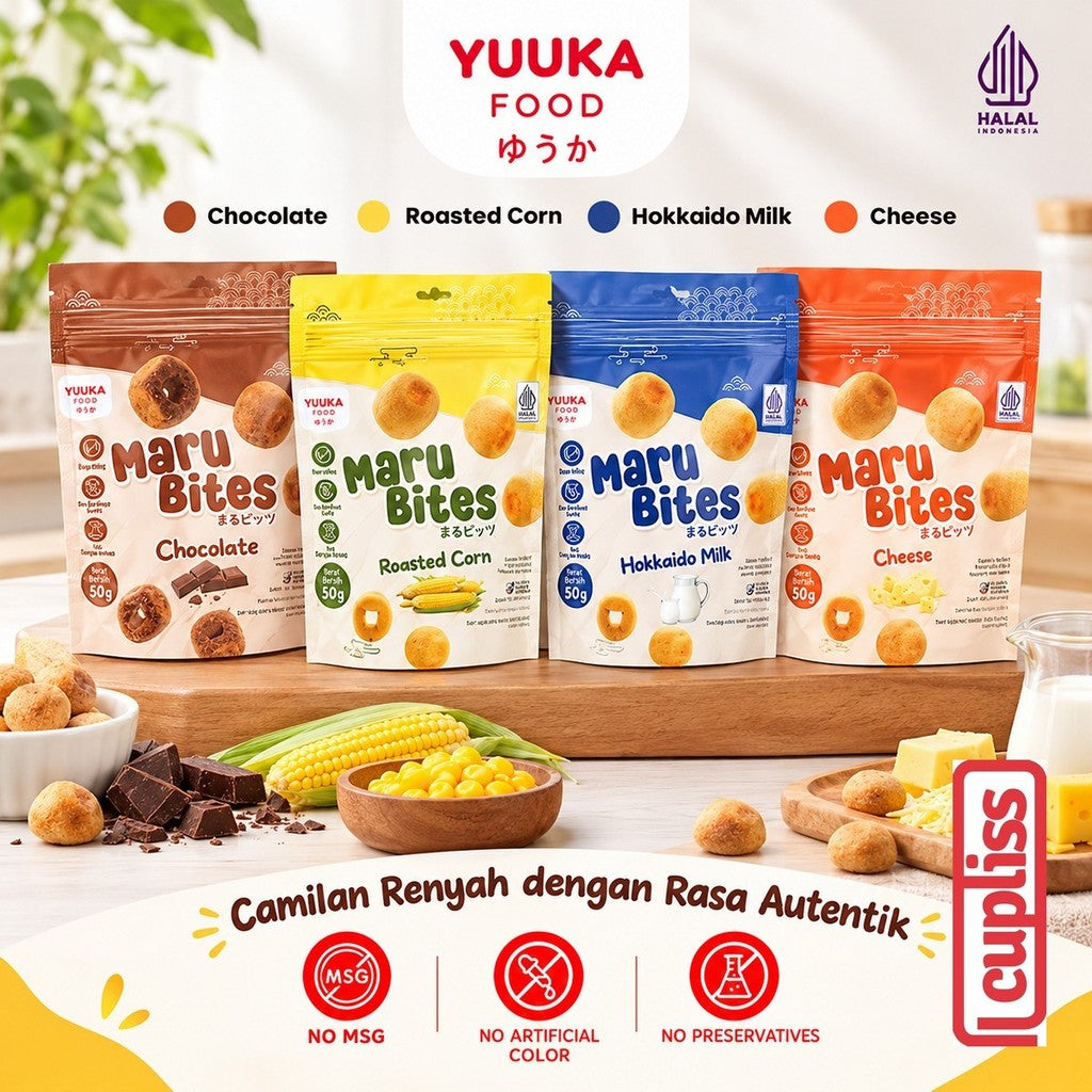 Yuuka Food Maru Bites 50g Japanese Crispy Snack Anak Camilan Sehat