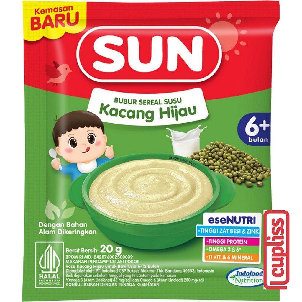 Sachet - SUN Bubur Sereal Susu Bayi 20gr Baby Cereal BC MPASI 6m+