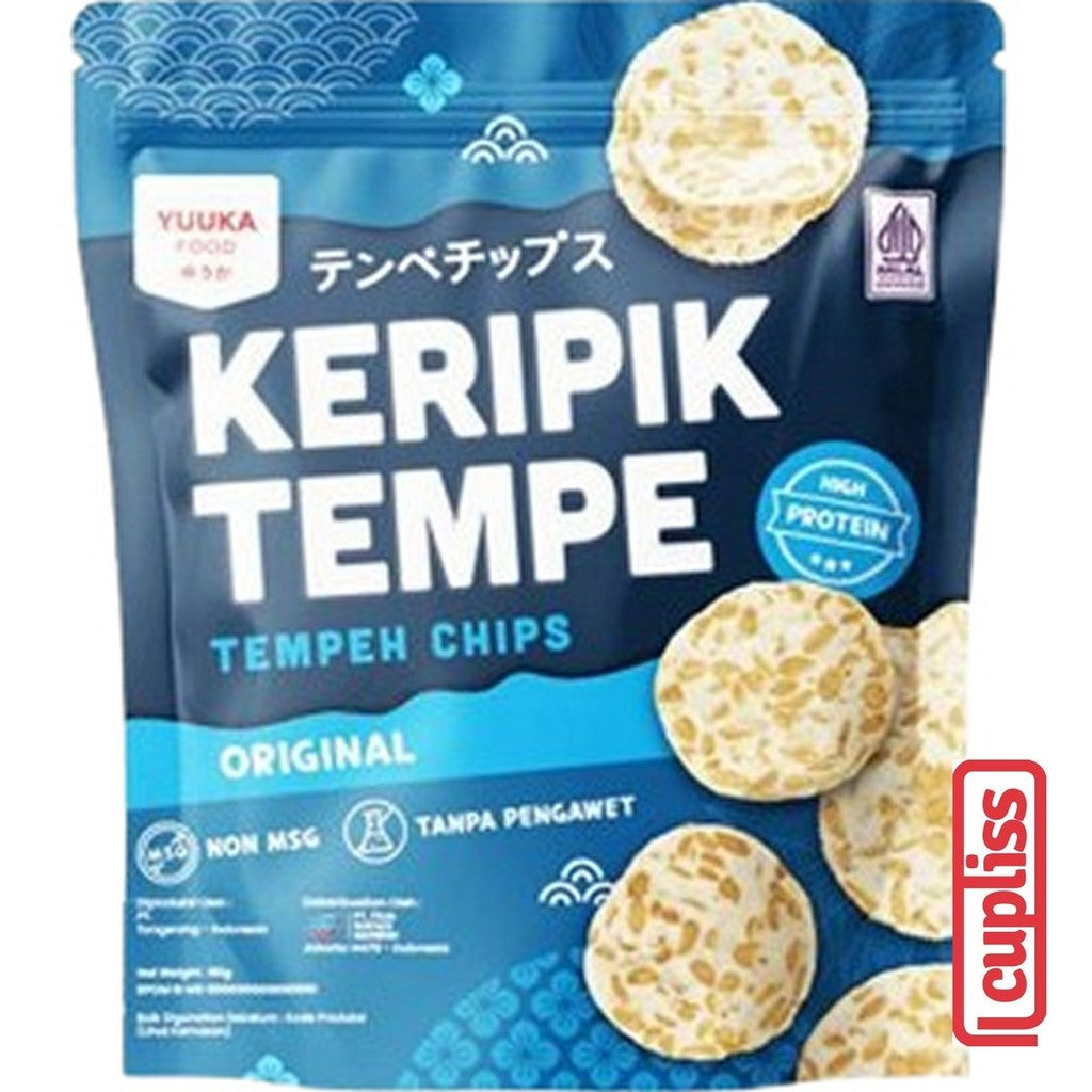 Yuuka Food Keripik Tempe 50g Tempeh Chips Snack Camilan Anak Renyah