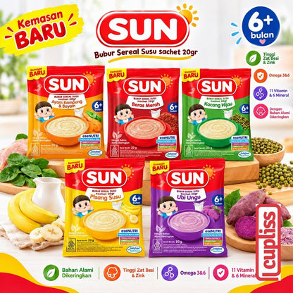 Sachet - SUN Bubur Sereal Susu Bayi 20gr Baby Cereal BC MPASI 6m+