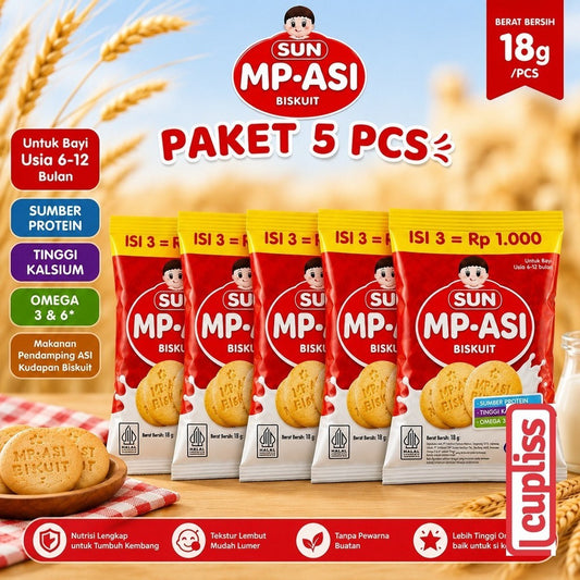 Sachet - SUN MP Asi Biskuit Bayi18gr Baby Biscuit MPASI 6m+