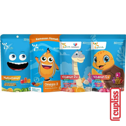 Youvit Vitamin C+ Gummy C 30 Days Booster Imunitas Anak 100% AKG D Omega Multivitamin Hari