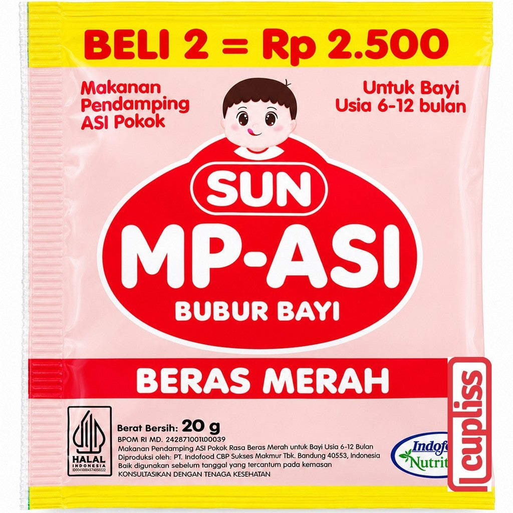 Sachet - SUN MP Asi Bubur Bayi 20gr Baby Porridge MPASI 6m+