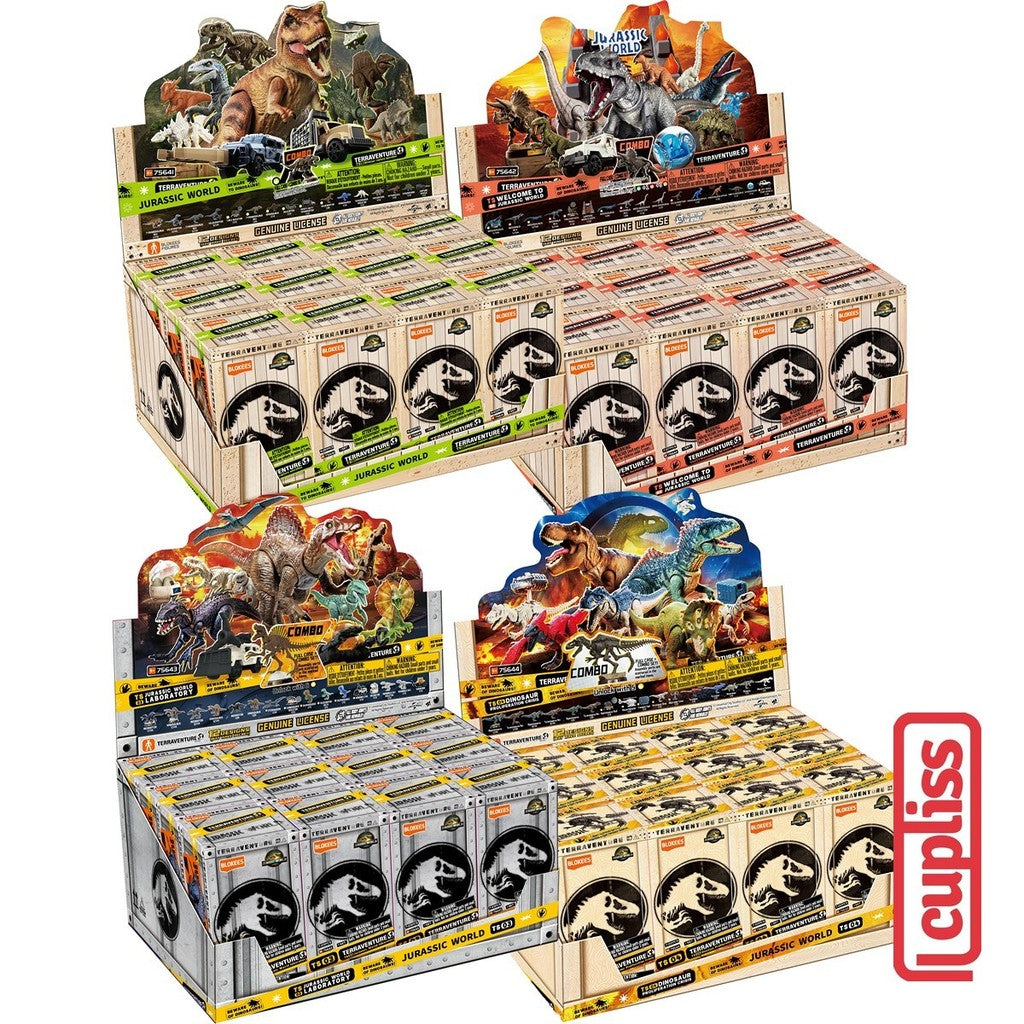 BOX - BLOKEES Figure Jurassic World Terraventure TS 01 02 03 04 Dinosaur