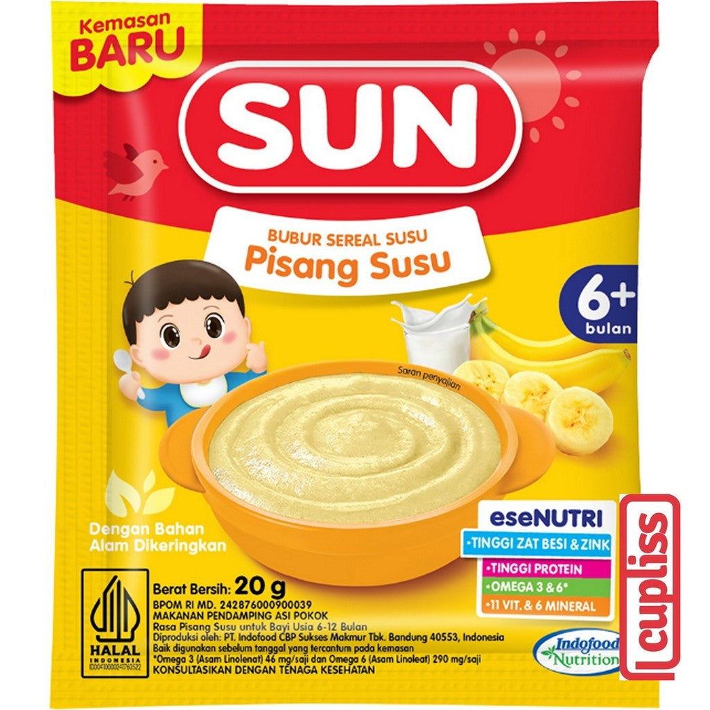 Sachet - SUN Bubur Sereal Susu Bayi 20gr Baby Cereal BC MPASI 6m+