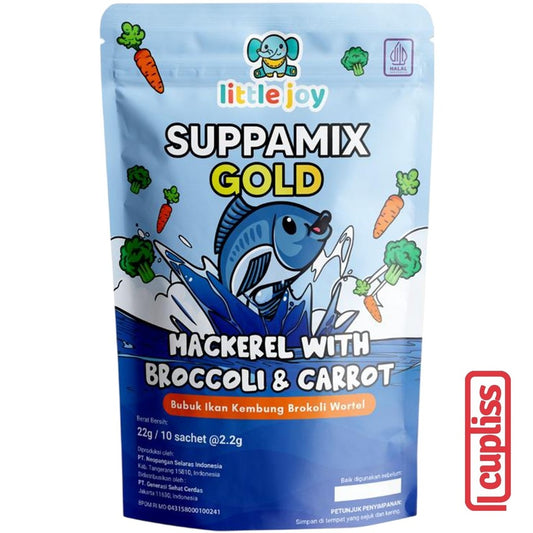 x10 Little Joy Suppamix Gold Mackerel with Broccoli Carrot 22gr Bubuk Ikan Kembung Brokoli Wortel