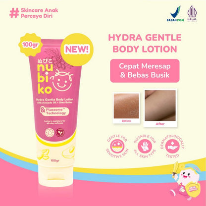 Nubiko 100ml Hydra Gentle Body Lotion Avocado Oil Shea Butter Pelembab Kulit Anak Bayi